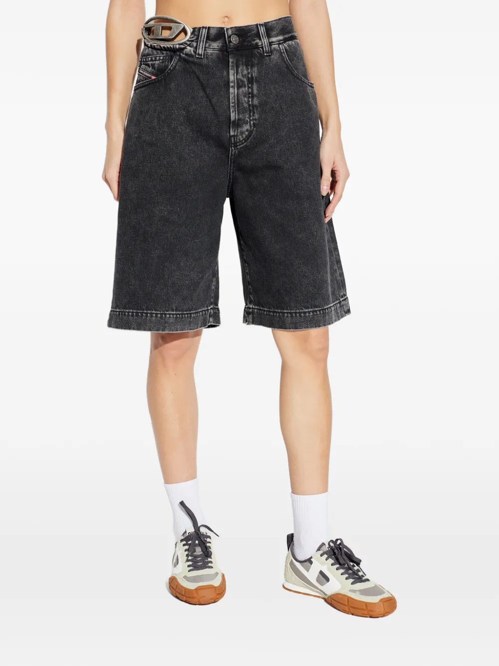  Diesel De-sire Faded Shorts - Grey 