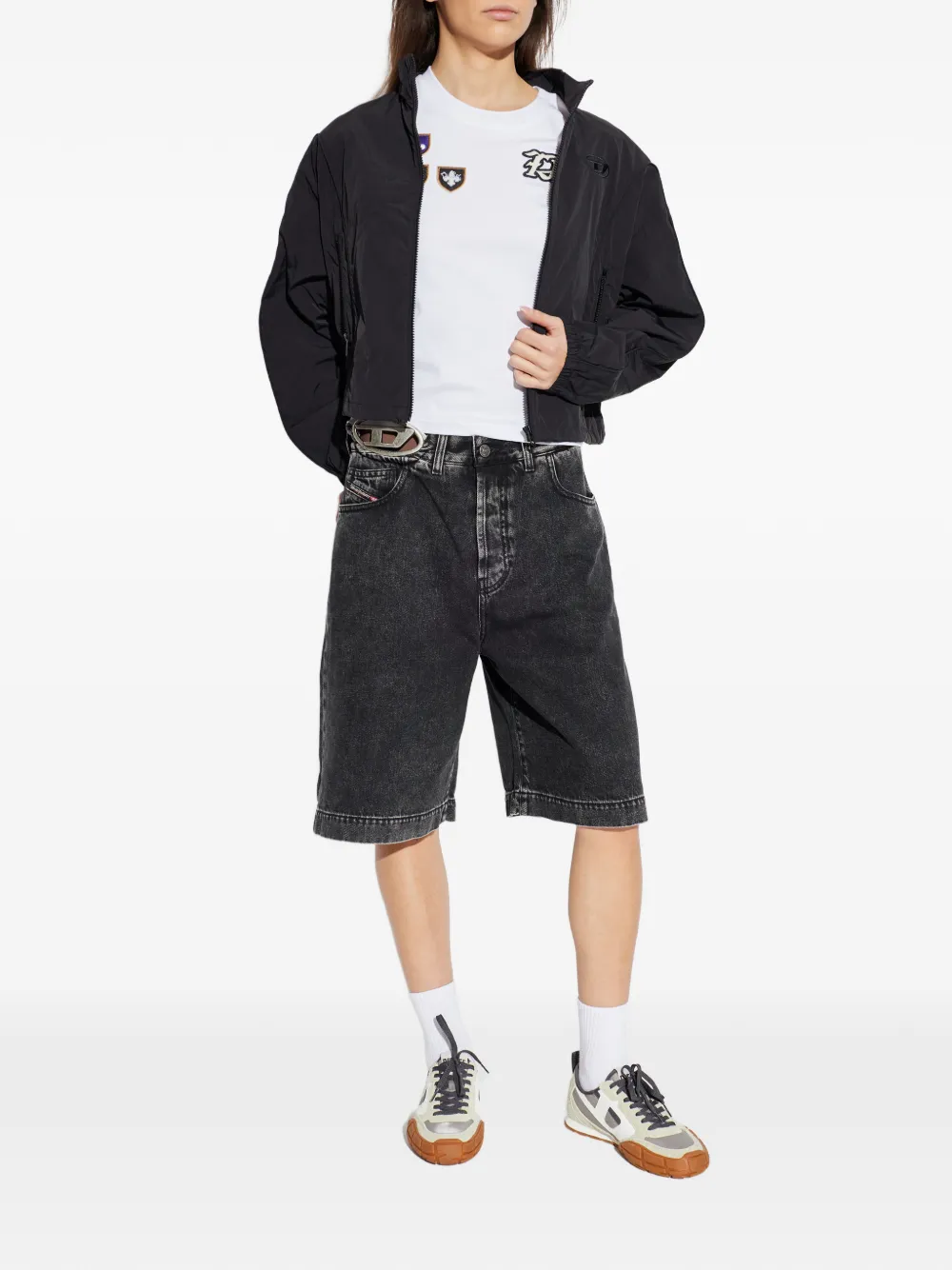  Diesel De-sire Faded Shorts - Grey 