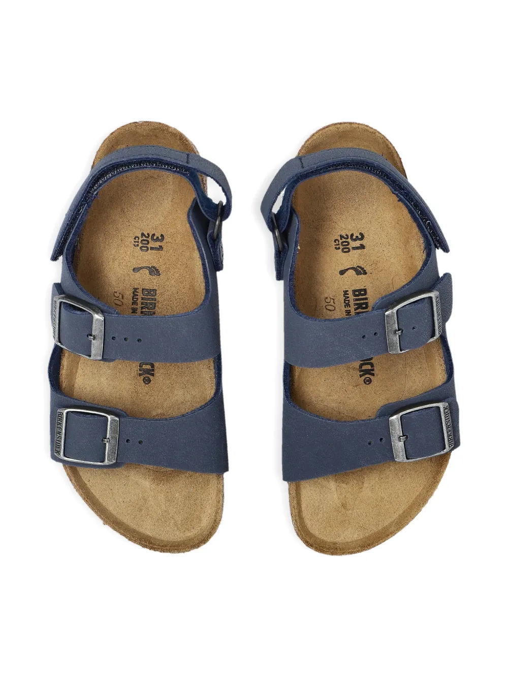 Birkenstock Kids Milano AS buckle strap sandals Blauw