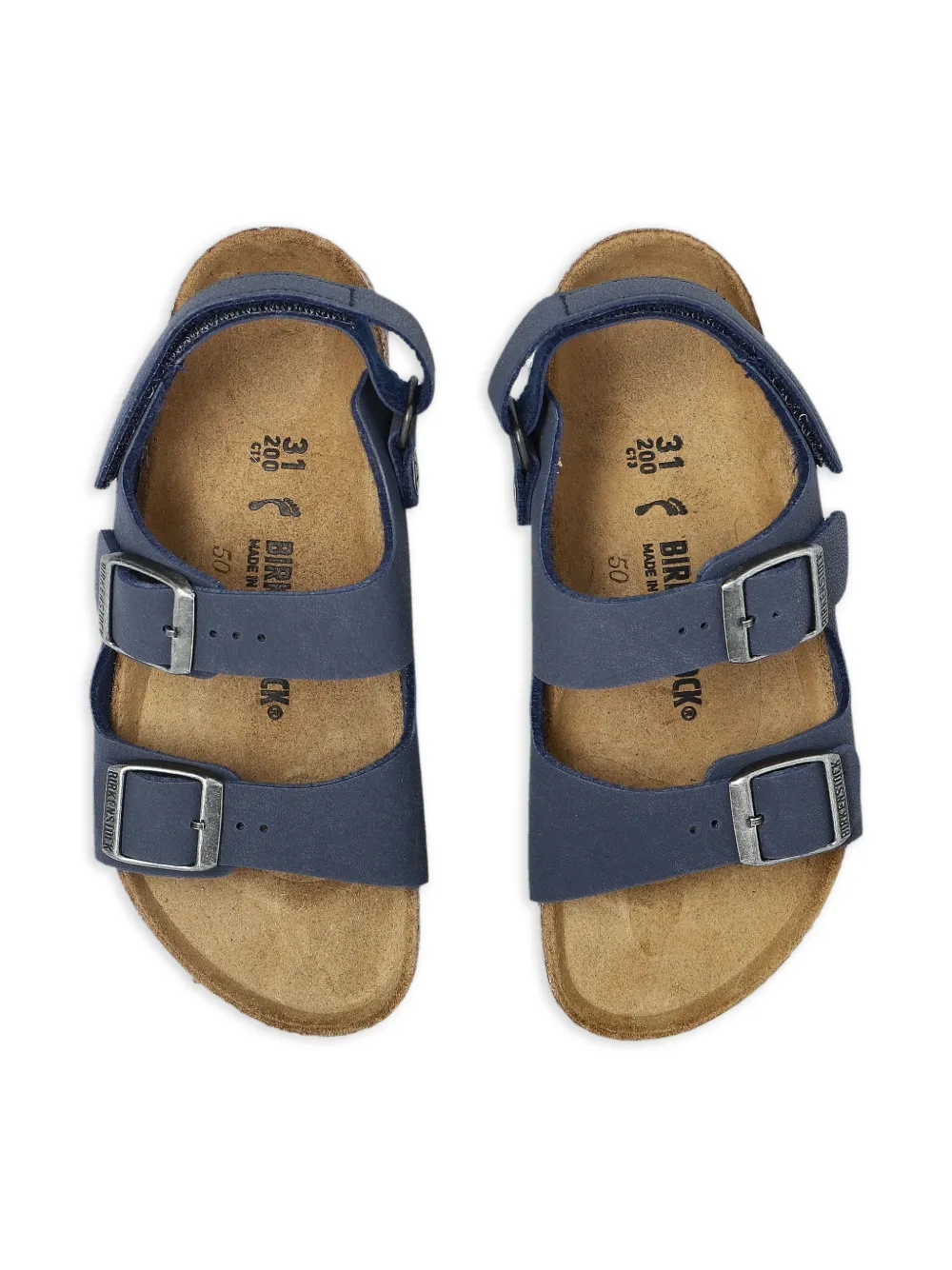 Birkenstock Kids Milano AS sandalen met gesp Blauw