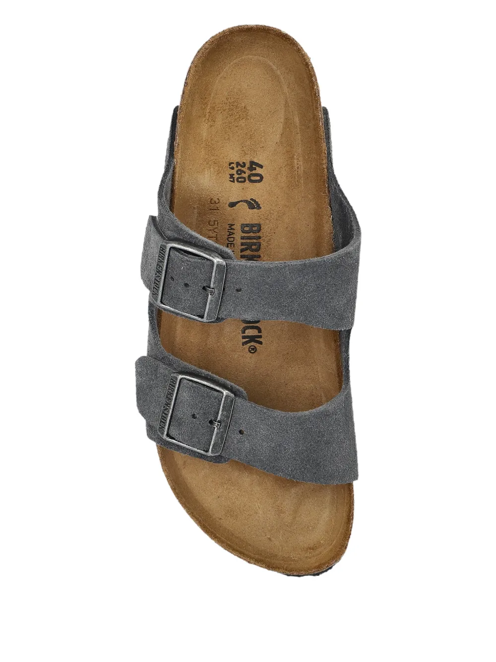 Birkenstock Arizona sandalen met gesp Grijs