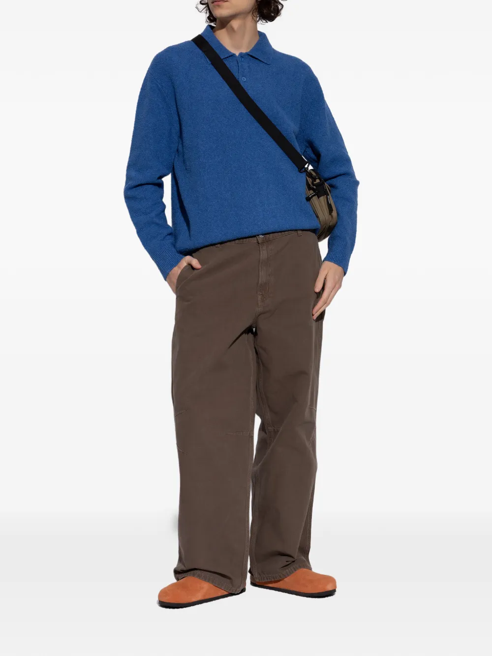 Birkenstock Boston buckle suede clogs Oranje