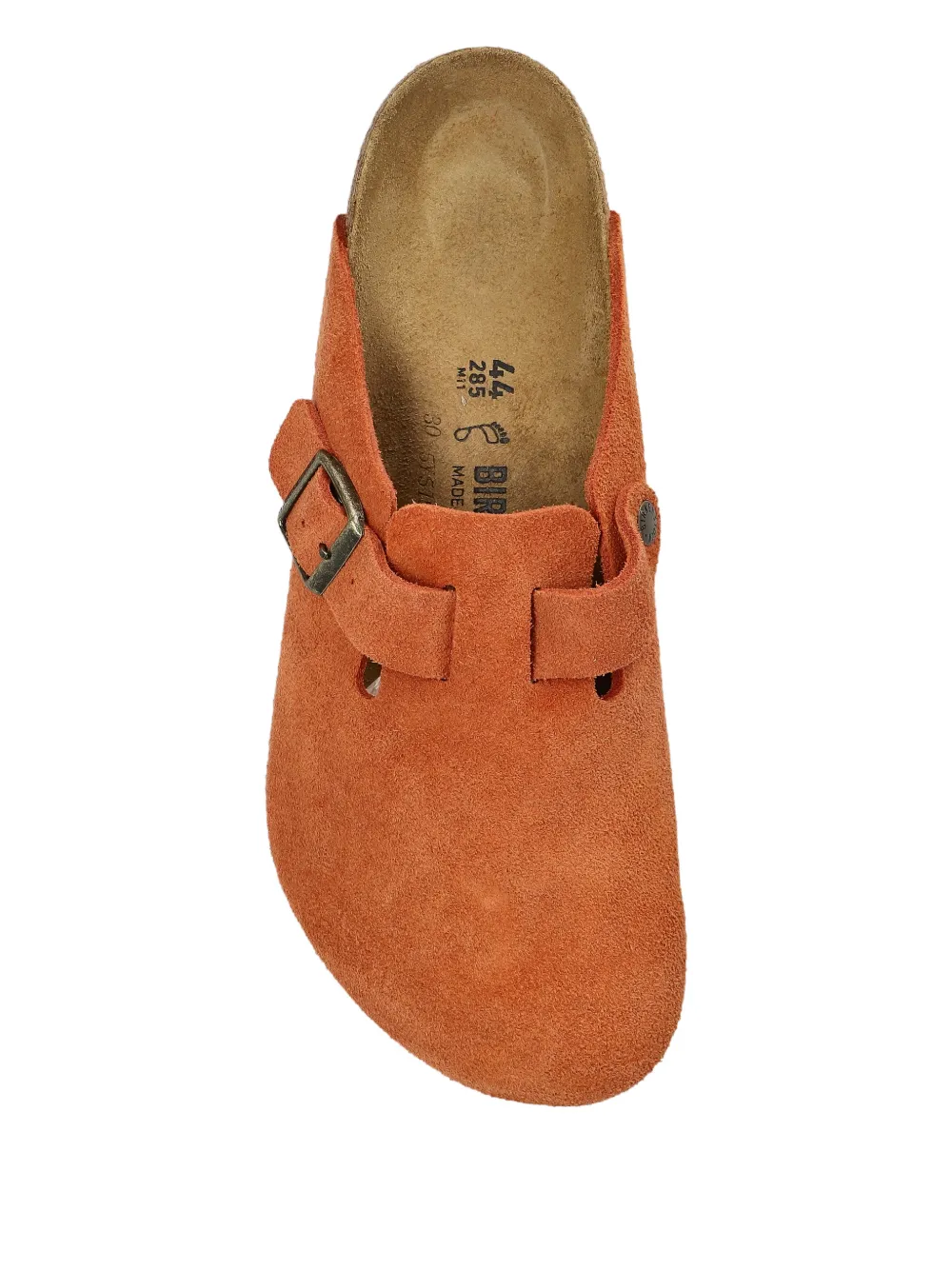 Birkenstock Boston buckle suede clogs Oranje