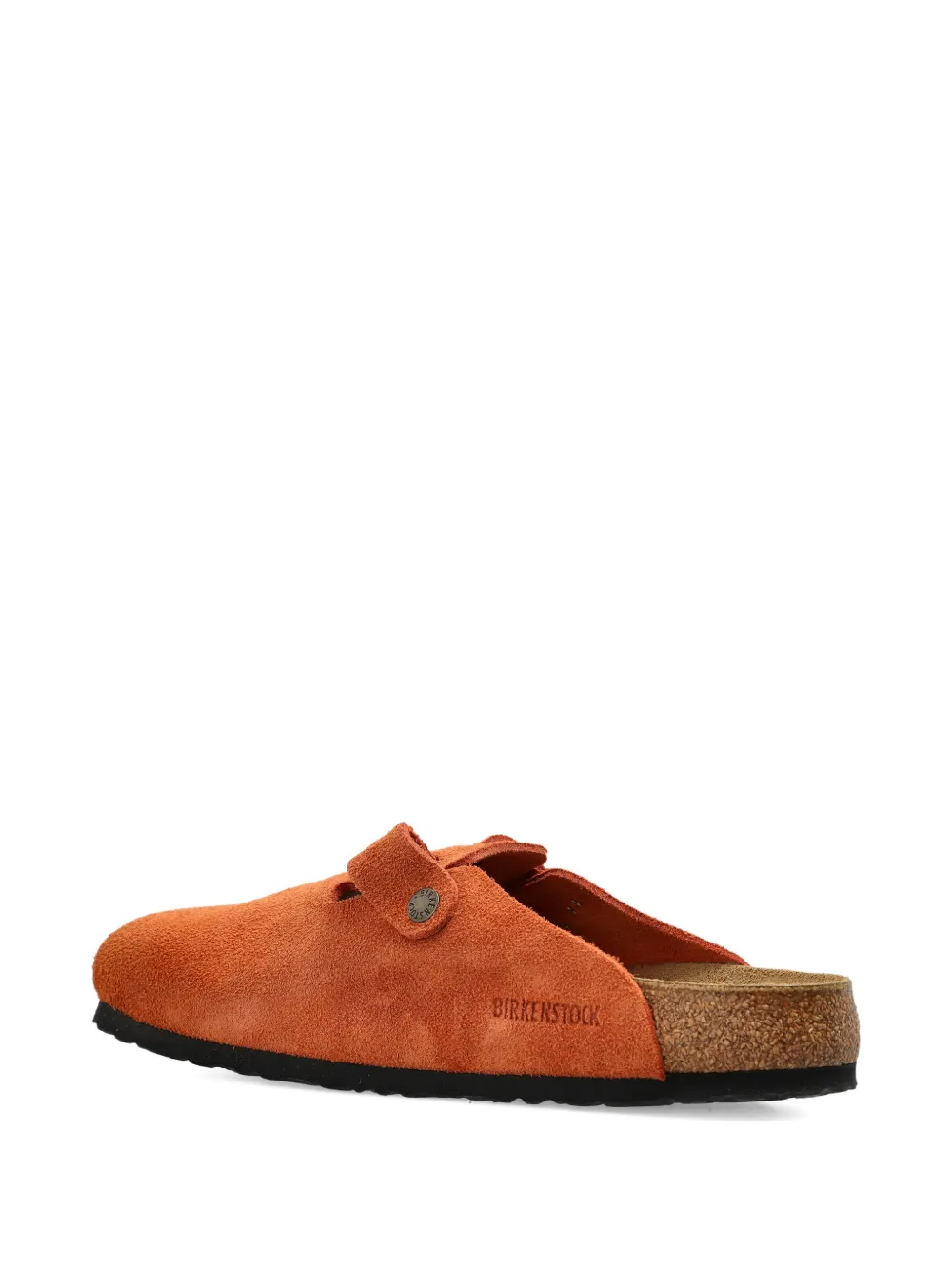 Birkenstock Boston buckle suede clogs Oranje