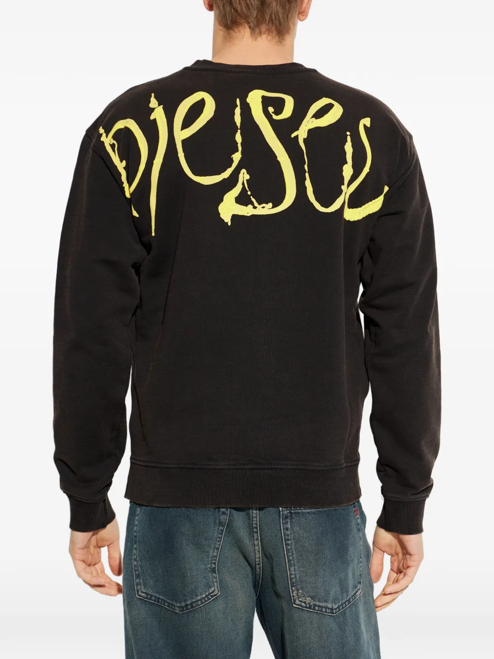 Diesel Sweater met logodetail Zwart