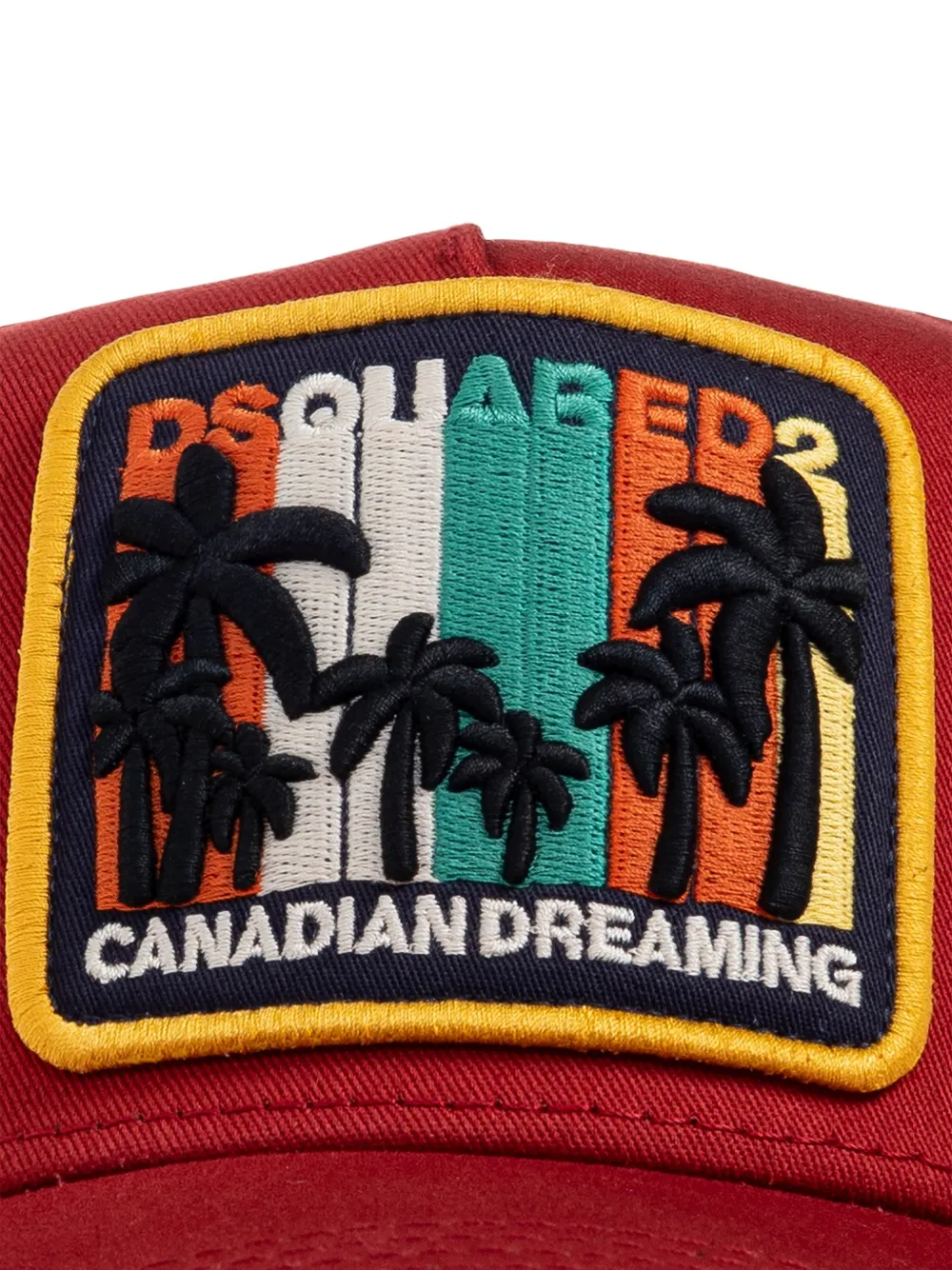 DSQUARED2 Honkbalpet met patch Rood