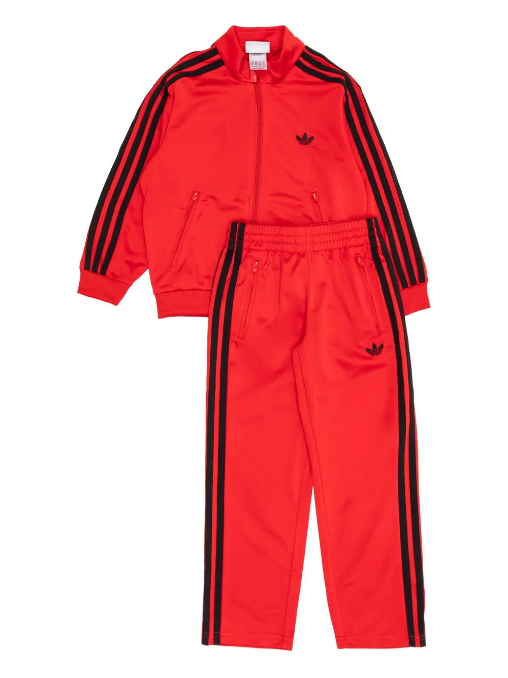adidas Kids stripe zip top - Rosso