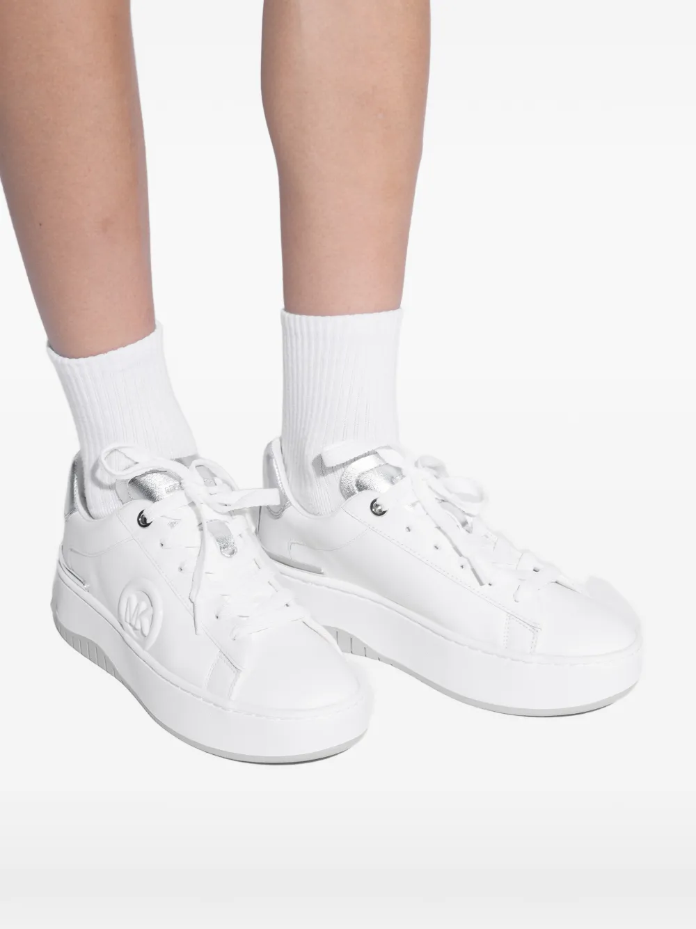 Michael Kors Dottie sneakers met plateauzool Wit