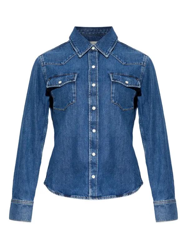 Frame Chest-pocket Shirt in Blue