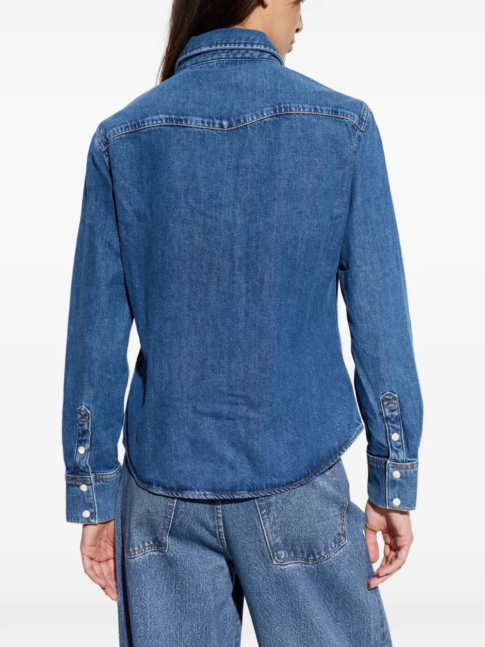 FRAME Blouse met borstzak Blauw