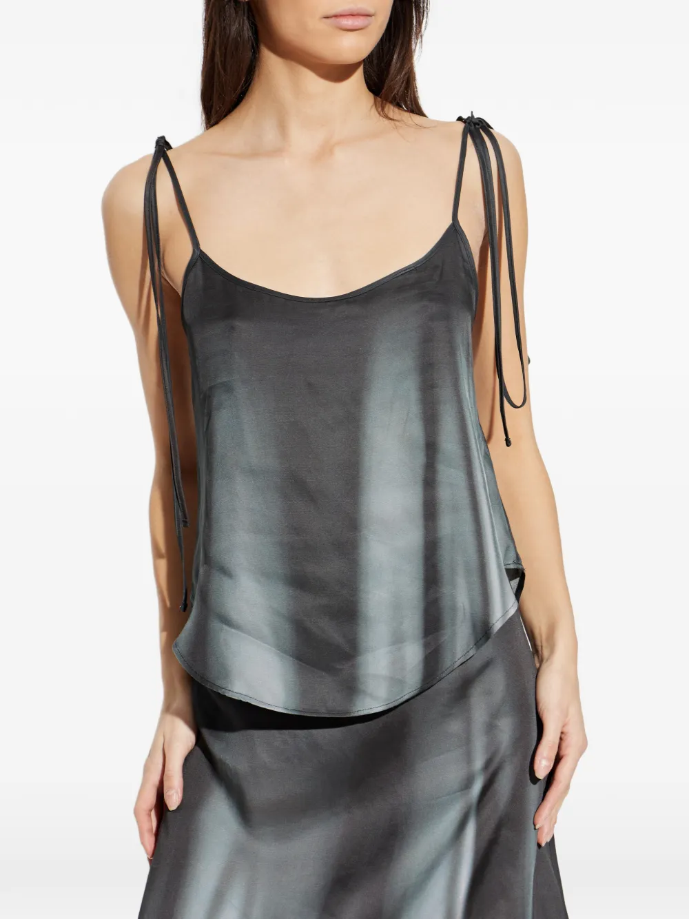  Diesel T-ammy-s1 Tie-shoulder Top - Grey 
