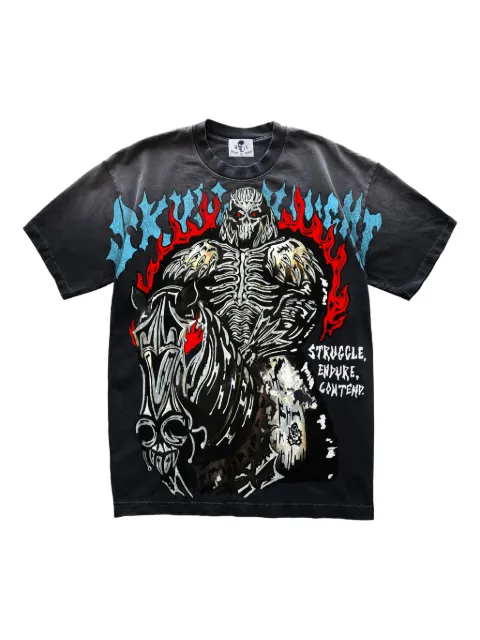 Warren Lotas sunfaded skull T-shirt