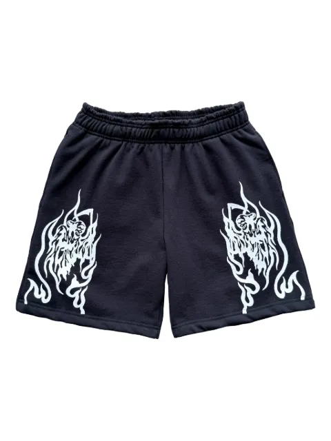 Warren Lotas print embroidered shorts
