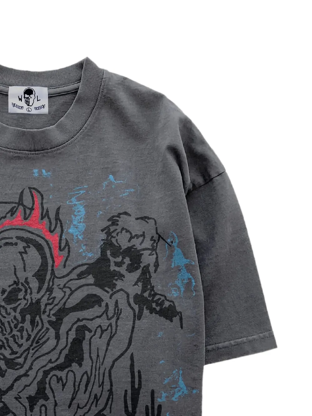  Warren Lotas Summoner Large-print T-shirt - Grey 