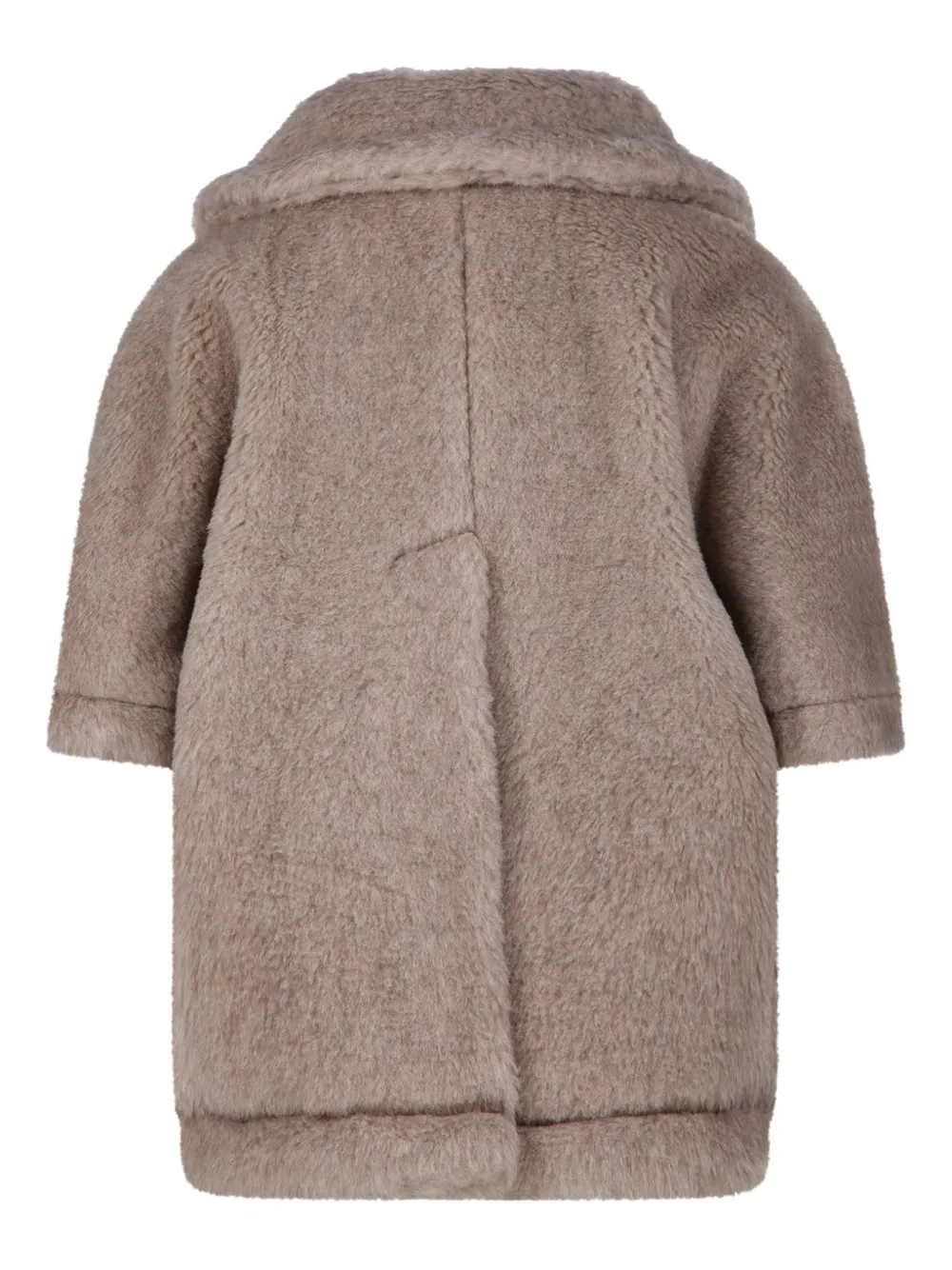 Max Mara Button Short-sleeve Cape In Brown