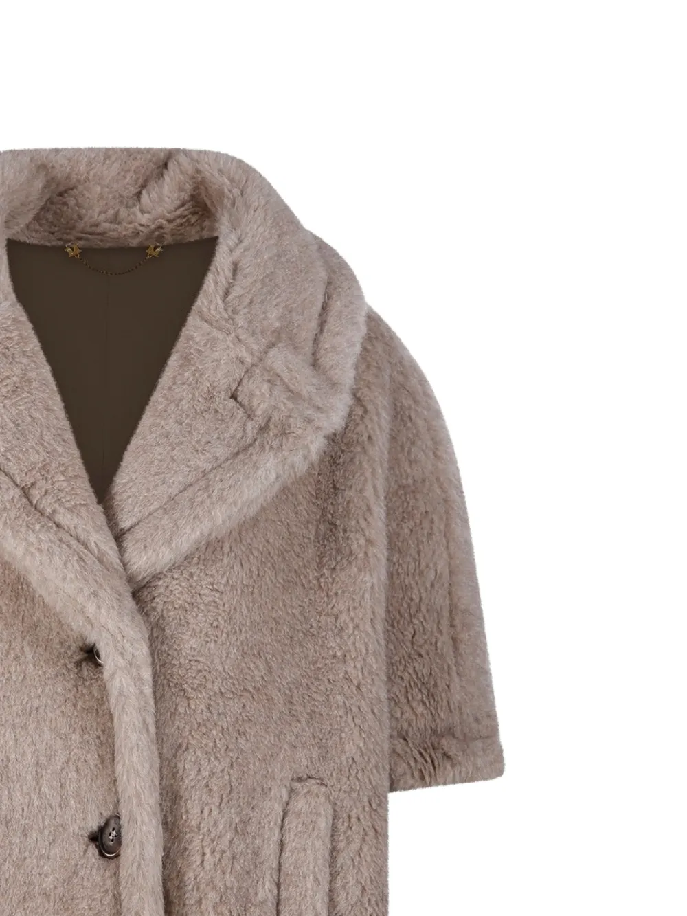 Max Mara Cape met korte mouwen en knopen Beige