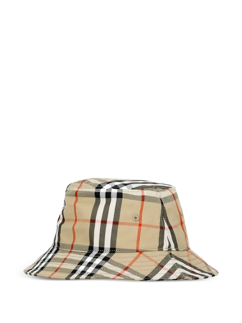 Check-Pattern Sun Hat