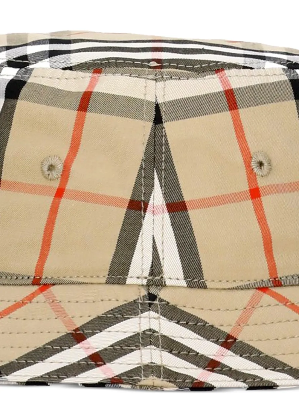 Check-Pattern Sun Hat