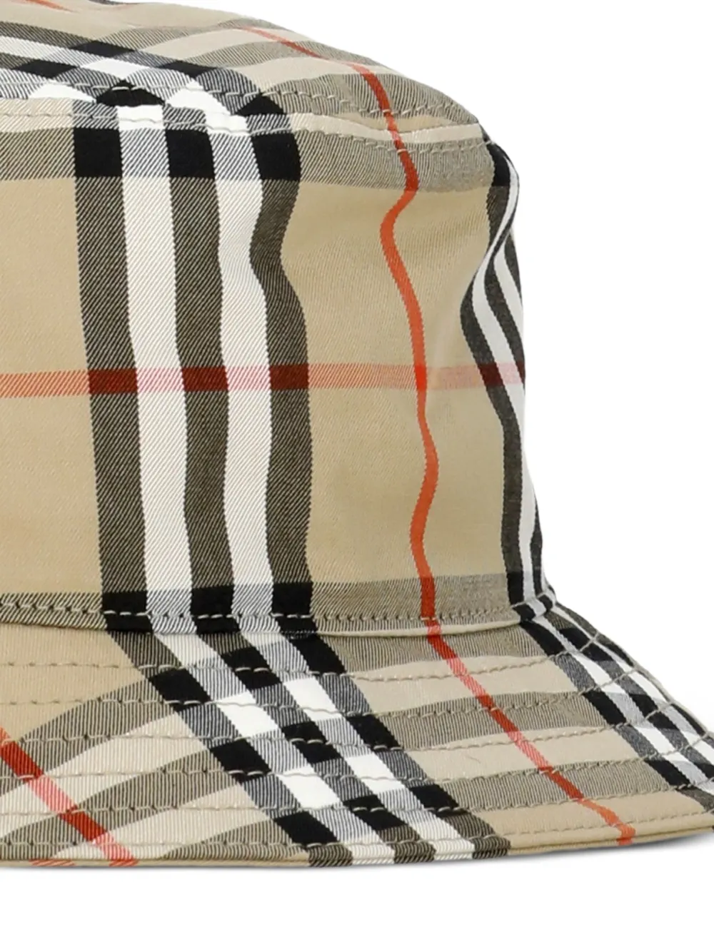 Check-Pattern Sun Hat