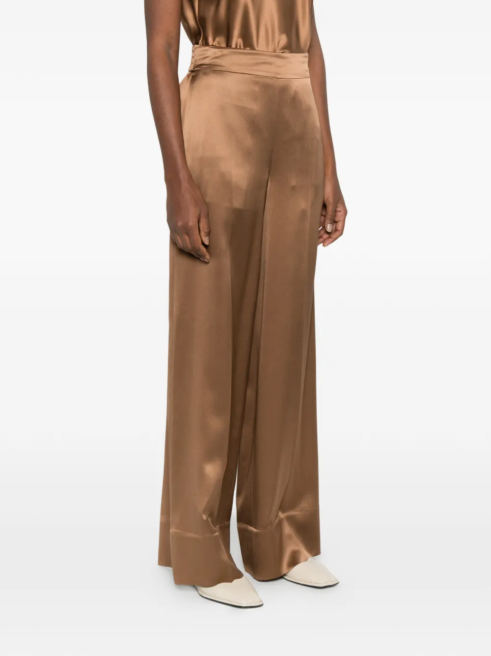  Joseph Dijon Silk Trousers - Brown 