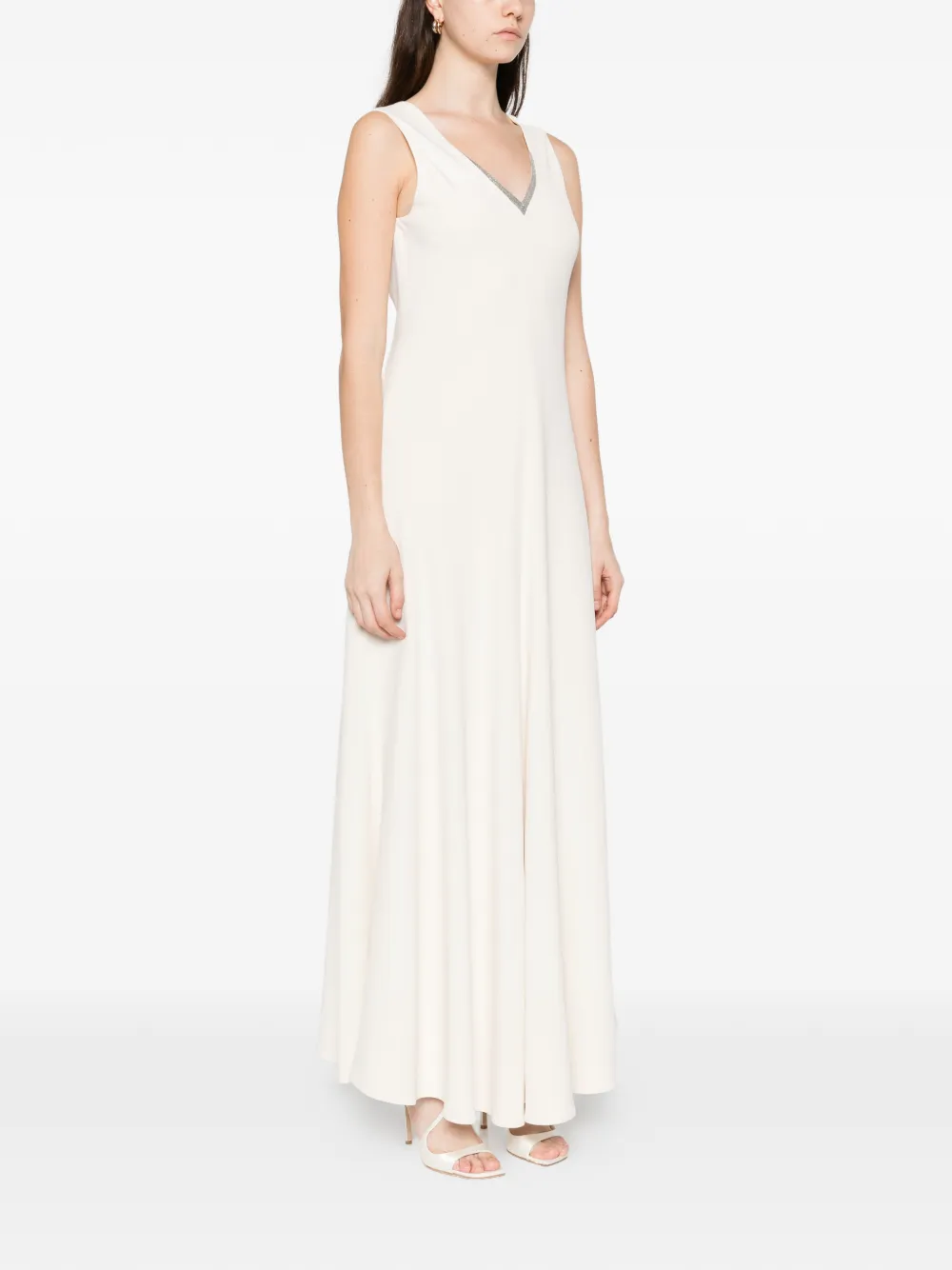 V-Neck Sleeveless Maxi Dress