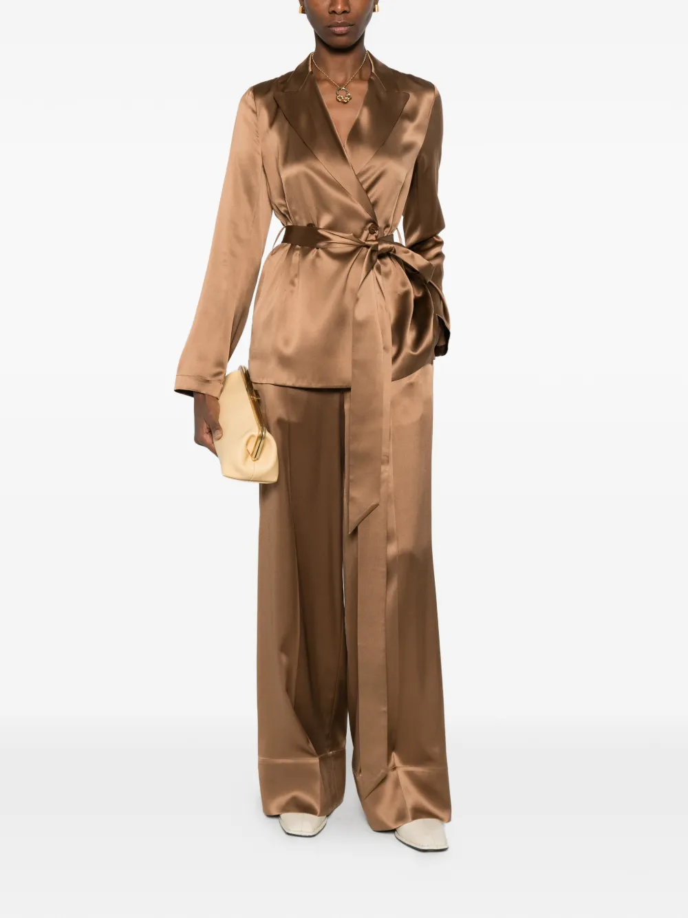  Joseph Archer Wrap Blazer - Brown 