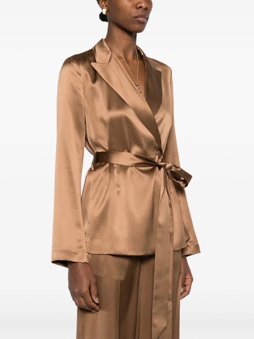  Joseph Archer Wrap Blazer - Brown 