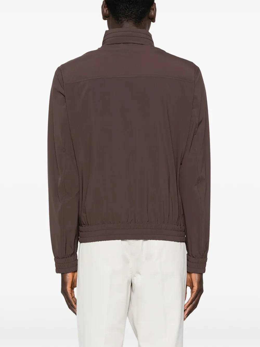 Brunello Cucinelli Nylon jack met opvouwbare capuchon Bruin