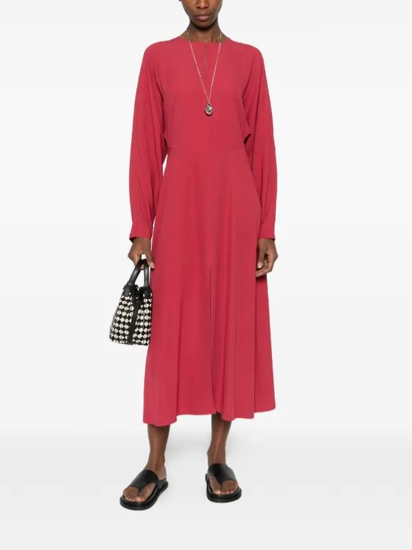 joseph red dress JOSEPH long-sleeve Midi Dress | Red