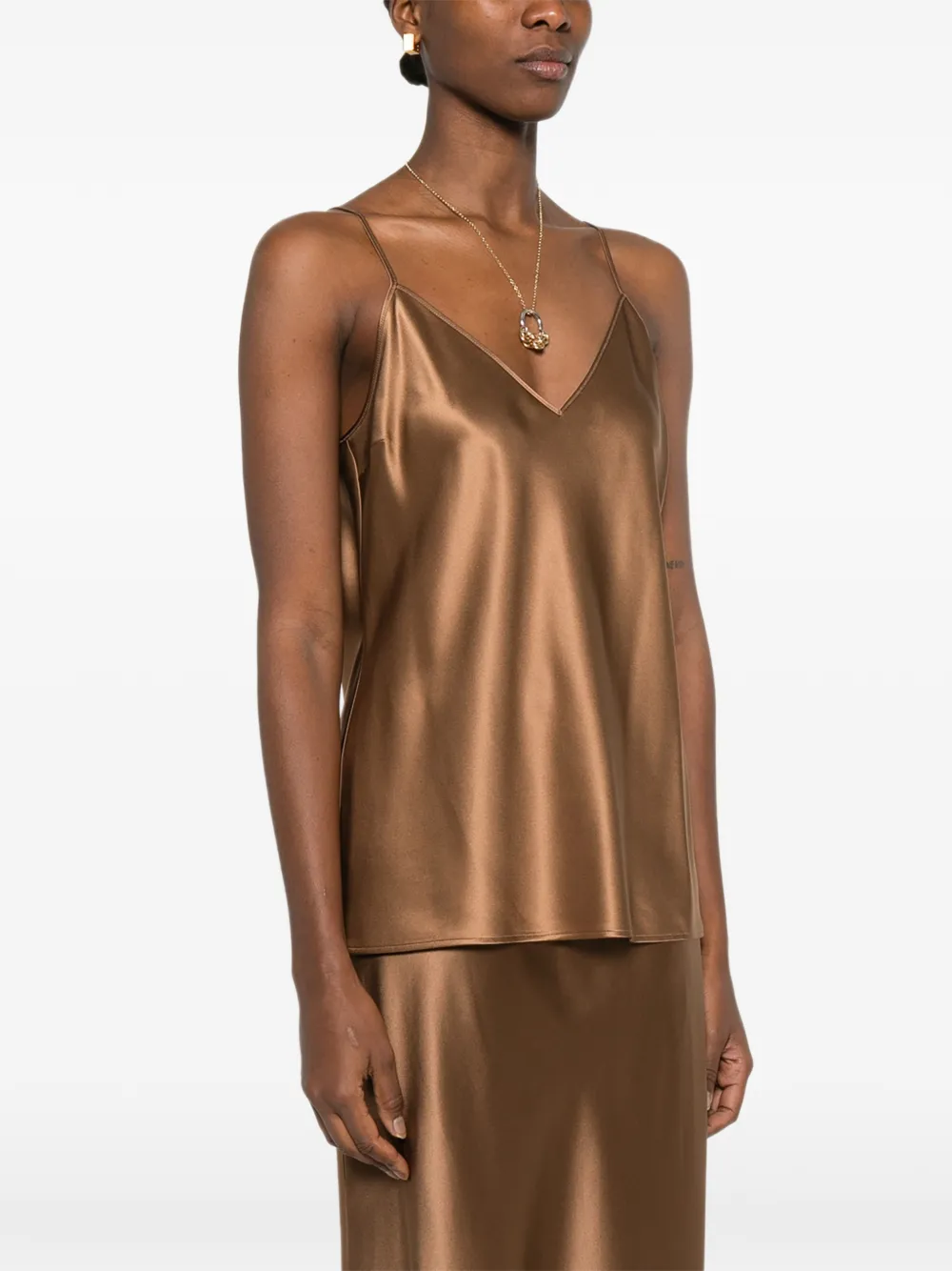  Joseph Clea V-neck Top - Brown 