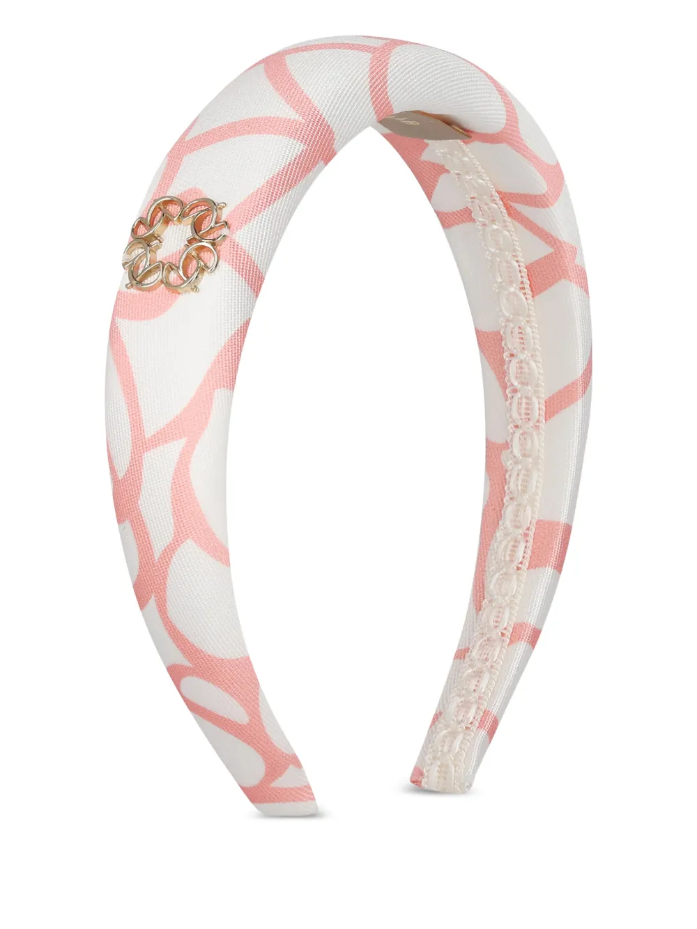 Elie Saab Junior Kids' Floral Padded Headband In Pink