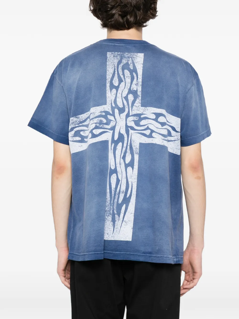HELLSTAR Katoenen T-shirt met grafische print Blauw