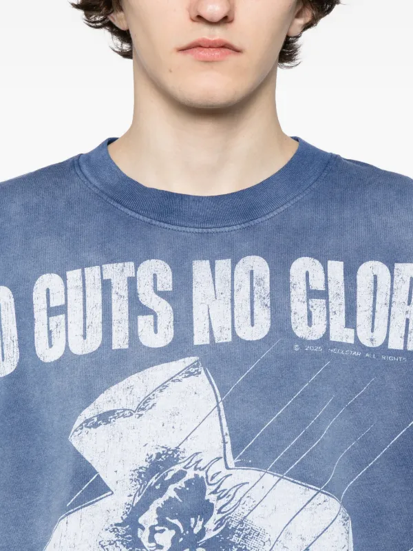 HELLSTAR graphic-print Cotton T-shirt | Blue | FARFETCH HELLSTAR graphic-print Cotton T-shirt | Blue | FARFETCH