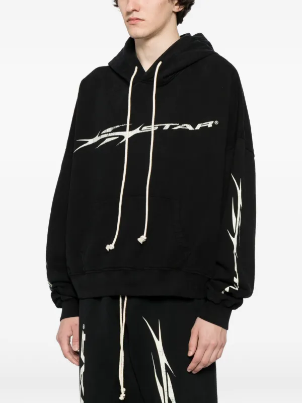 1*1様 Hellstar Hstar Hoodie ヘルスター フーディ パー HELLSTAR HStar Hoodie | Black | FARFETCH