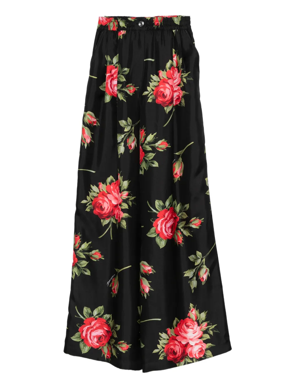 Dolce & Gabbana floral-print trousers - Nero