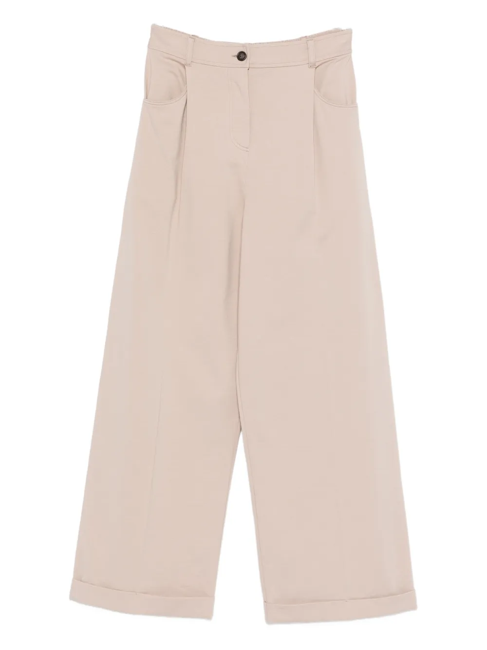 Brunello Cucinelli cuffed-hem trousers - Toni neutri