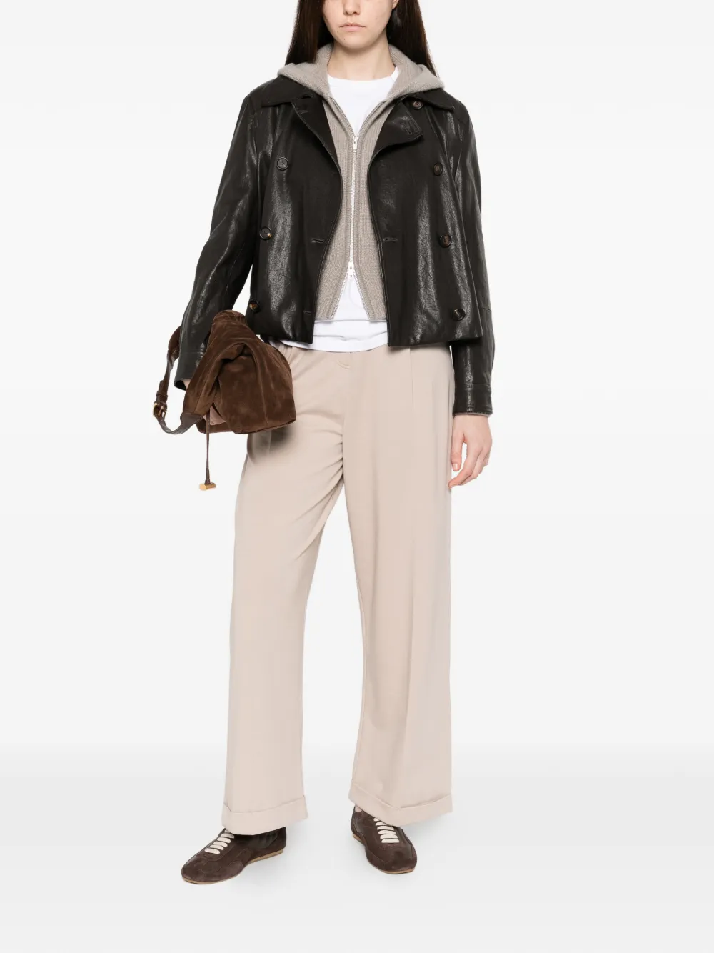Brunello Cucinelli cuffed-hem trousers | Straight-Leg Pants | Image 2