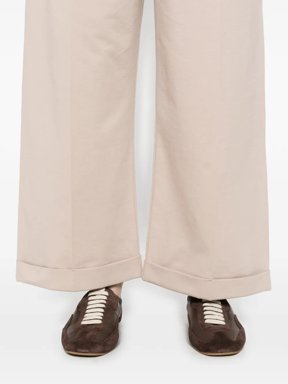 Brunello Cucinelli Broek met omgeslagen pijpen Beige
