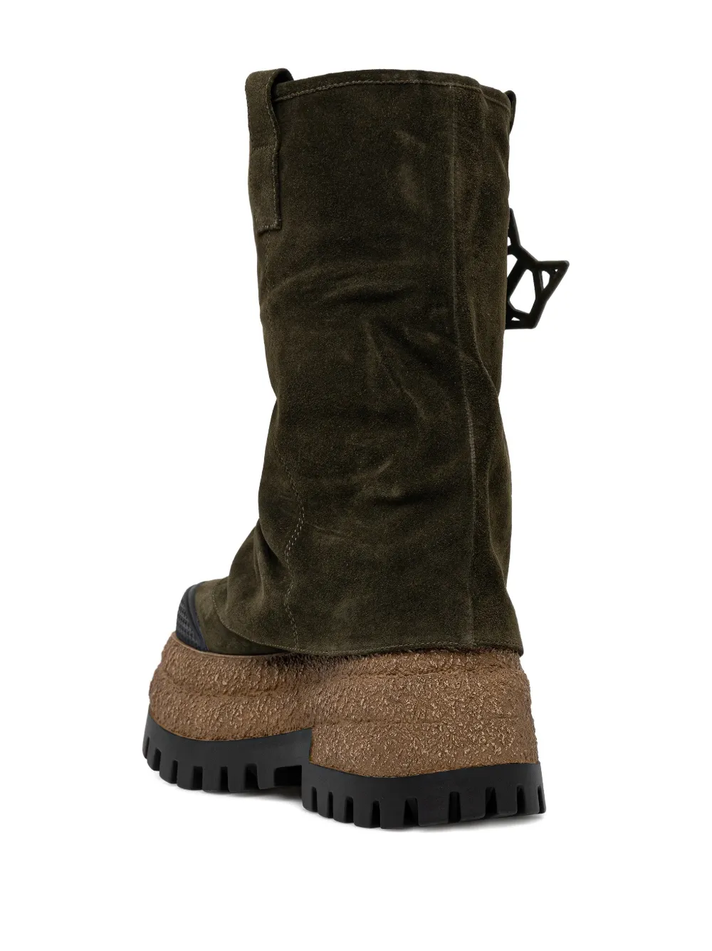 NAKED WOLFE Disturb platform logo-charm boots Groen