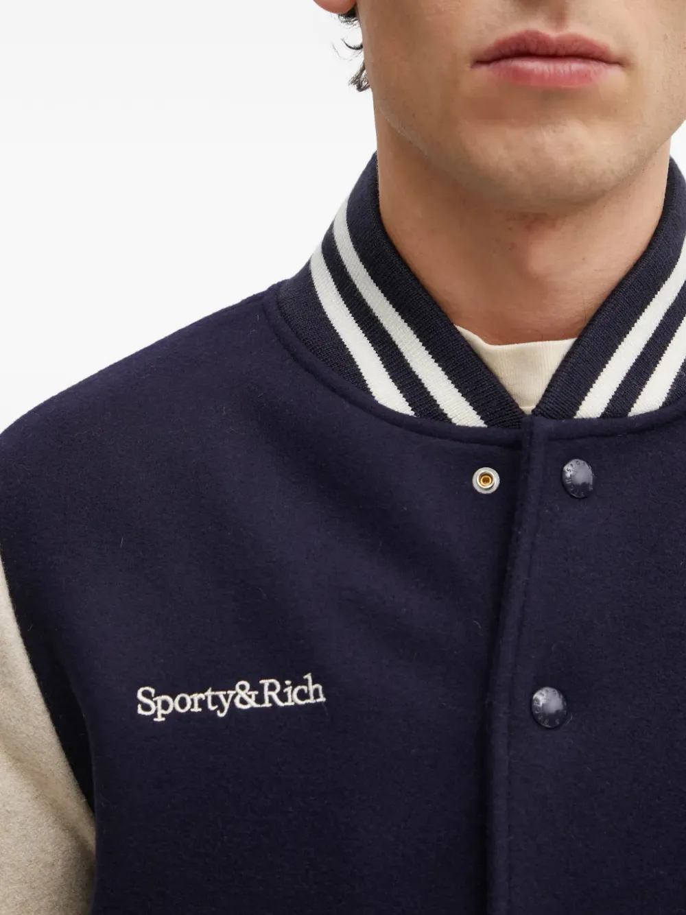 Sporty & Rich Jack met logostreep Blauw