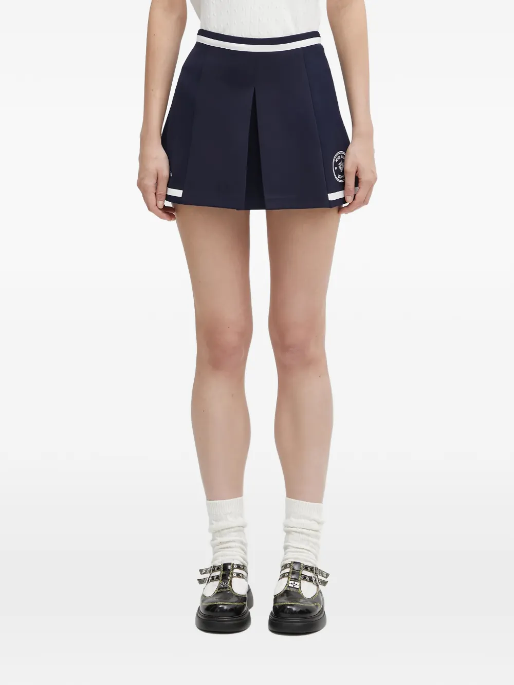 Sporty & Rich Hotel Eden Roc Mila mini skirt - Blu