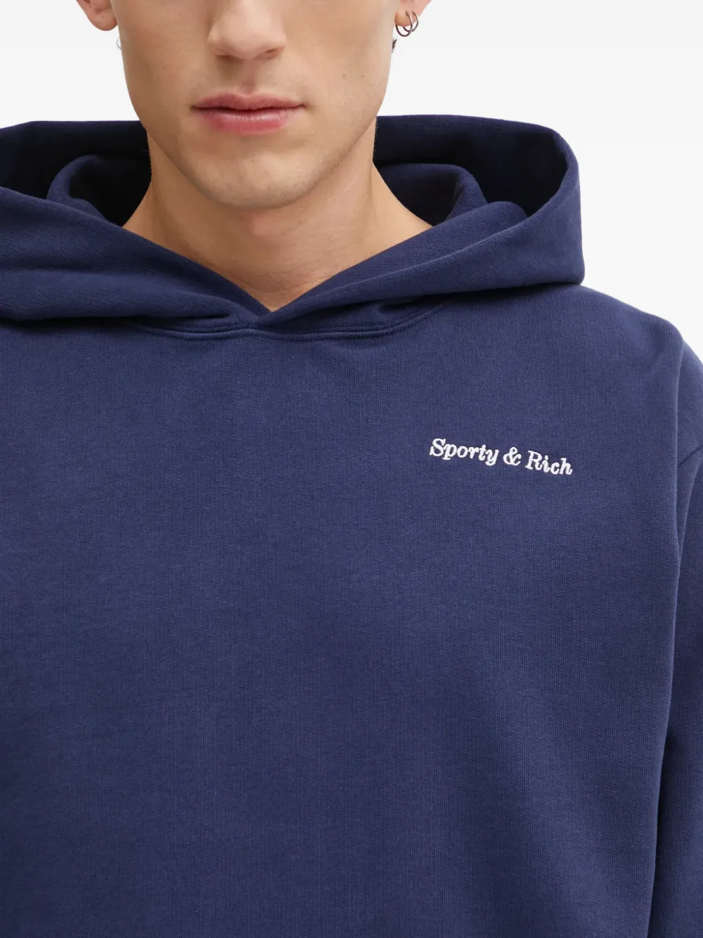 Sporty & Rich Hotel Eden Roc hoodie met zak Blauw