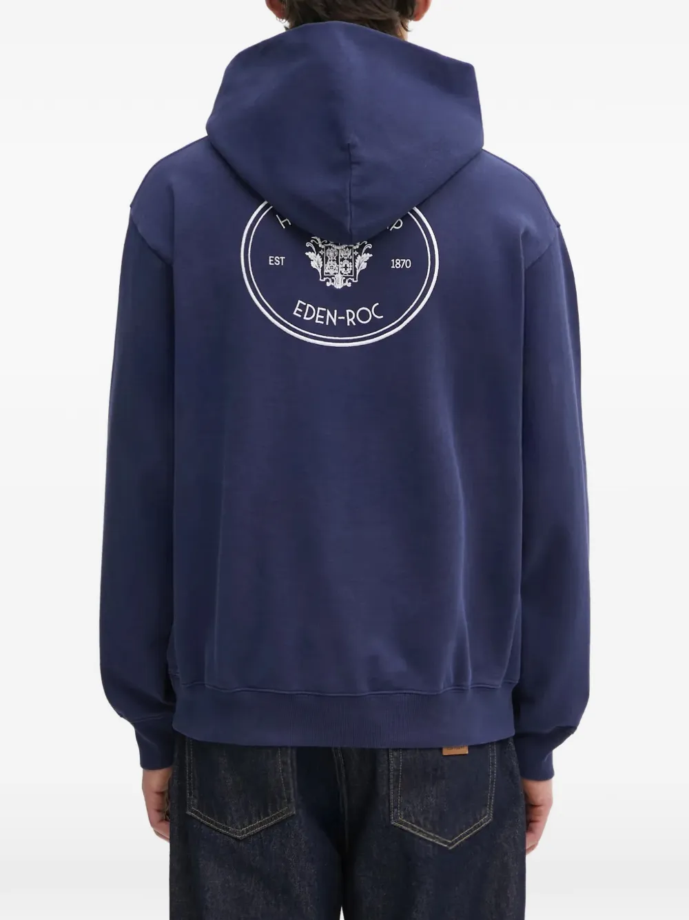Sporty & Rich Hotel Eden Roc hoodie met zak Blauw