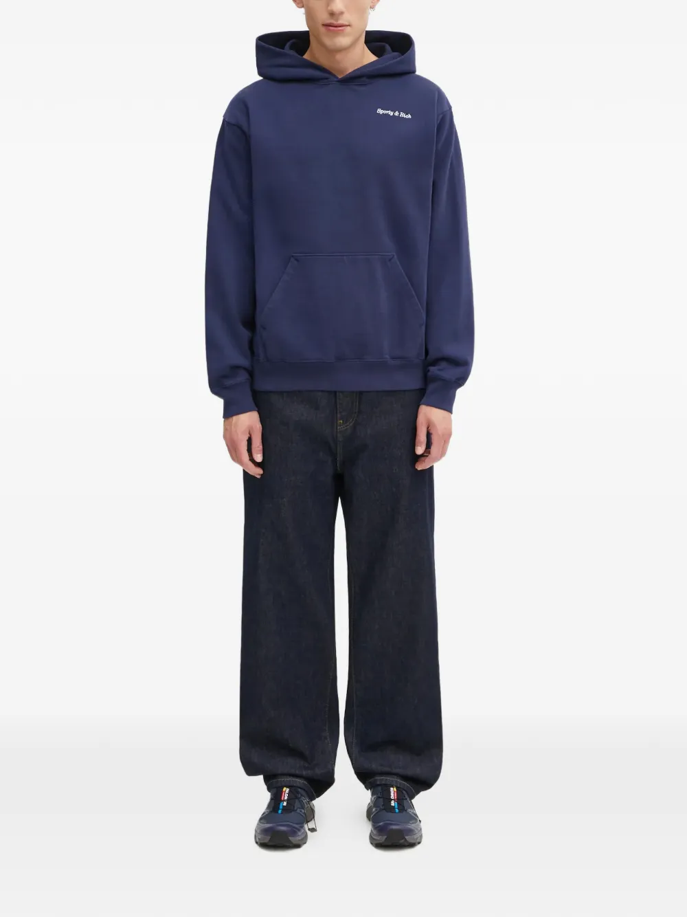 Sporty & Rich Hotel Eden Roc hoodie met zak Blauw