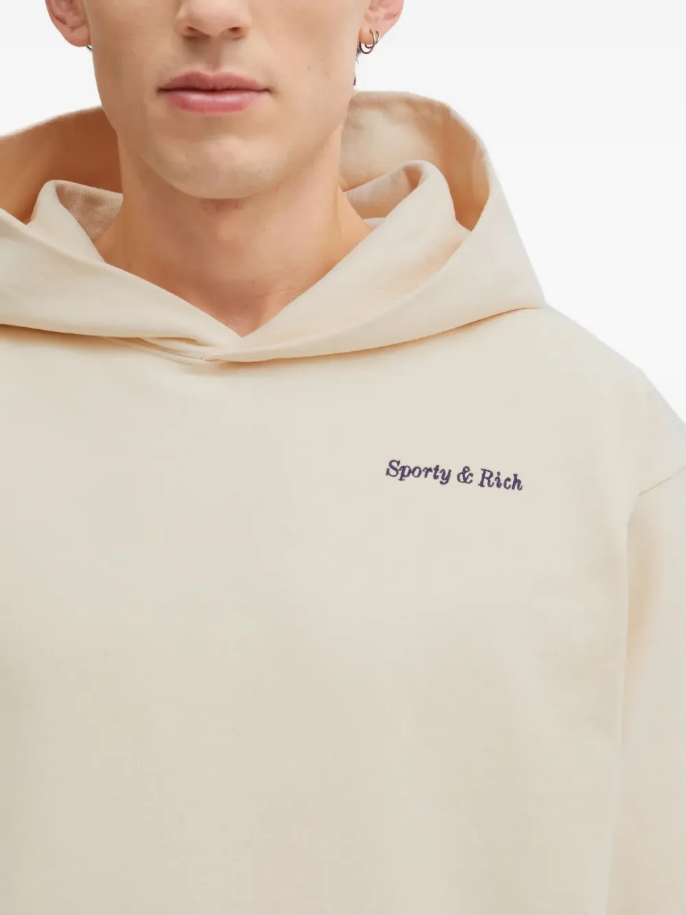 Sporty & Rich Hotel Eden Roc hoodie met print Beige