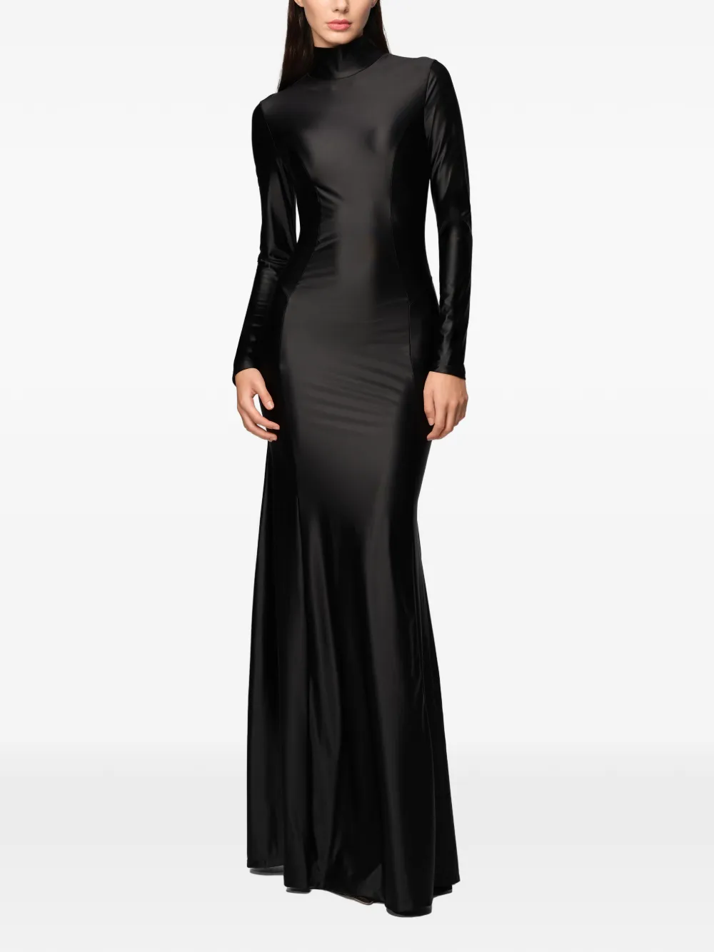 Murmur Cast maxi-jurk met lange mouwen - Zwart