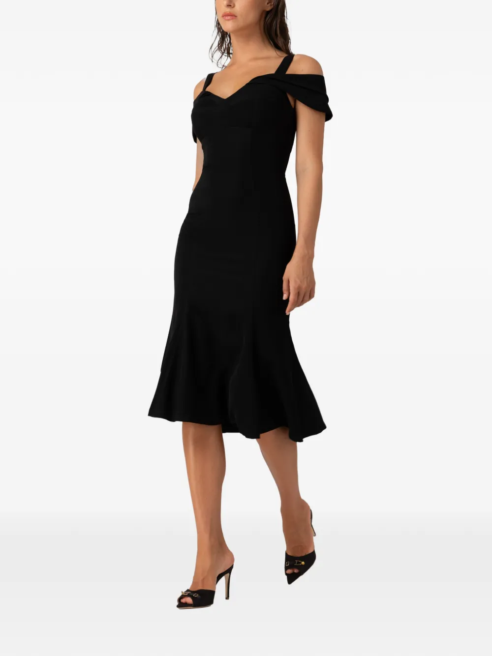 Murmur Candy midi dress - Zwart