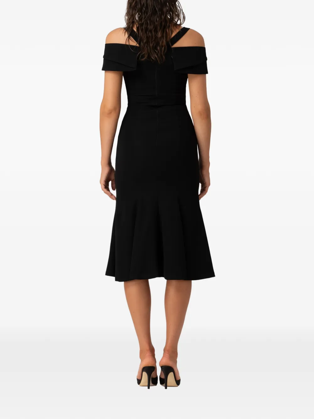 Murmur Candy Midi Dress In Black