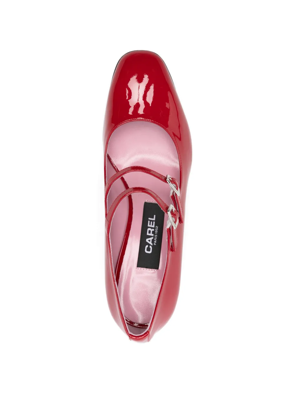 Carel Paris Alice buckle Mary Jane pumps Rood