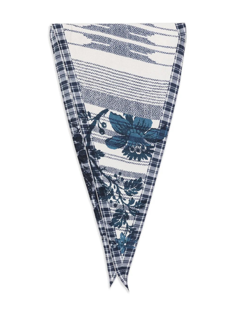 Pierre-Louis Mascia Aloeuw floral print scarf - Blu
